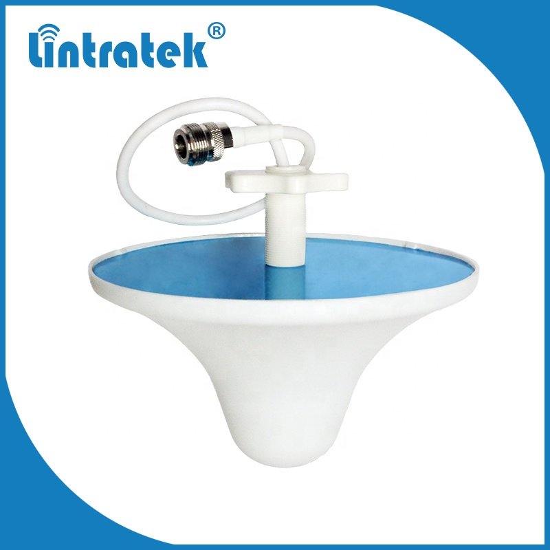 Lintratek best Price Indoor use 3dBi N-Female 80-270mhz 2m Ceiling Mushroom antenna for GSM signal boosters 2g 3g 4g repeaters
